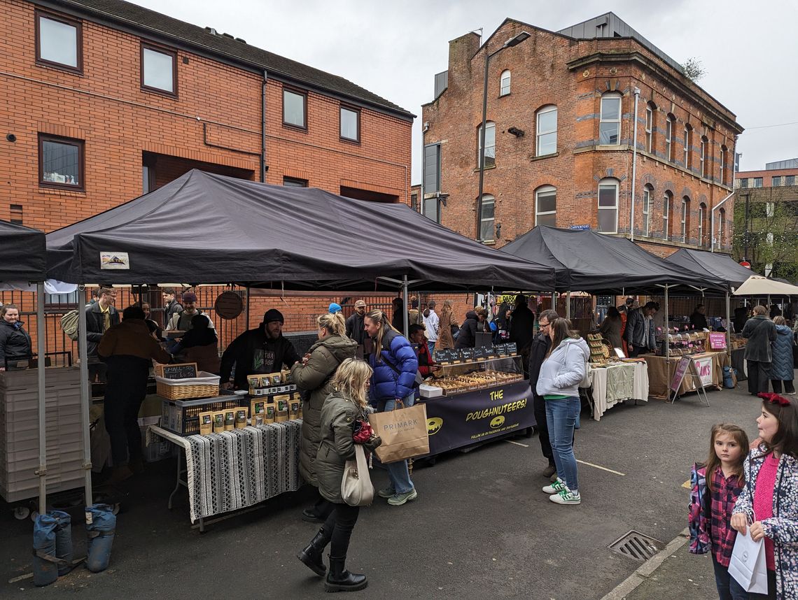 Pop Up Gazebos in use as market stalls